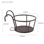Iron Hanging Flower Basket – Balcony & Fence Plant Holder