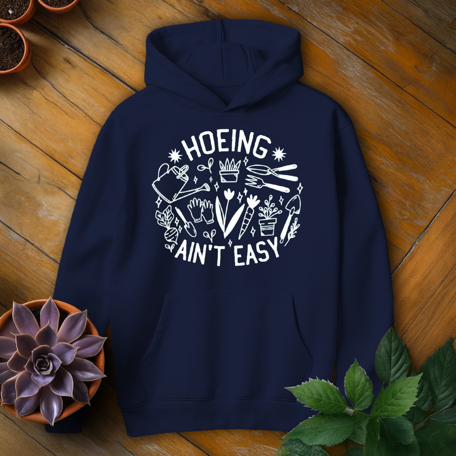 Hoeing Ain't Easy Tee - HomeyGarden