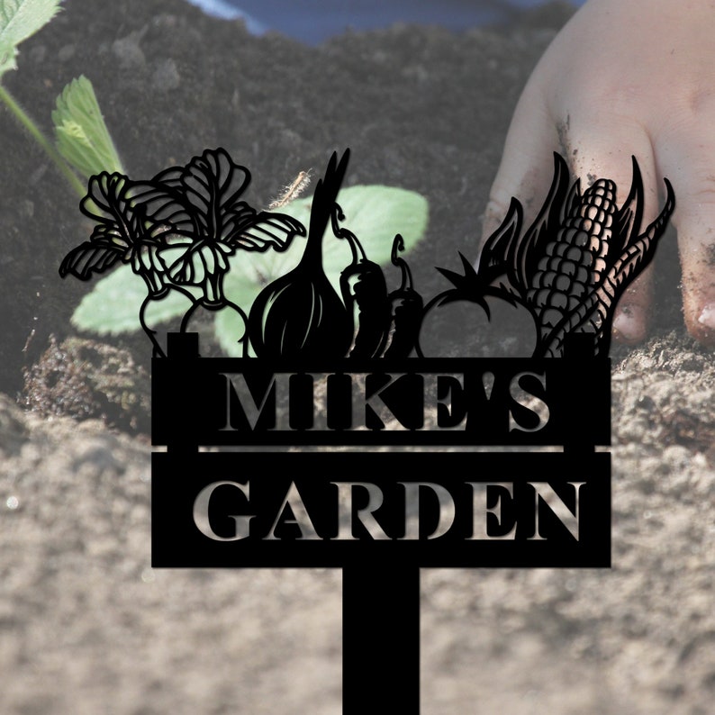 Personalized Metal Garden Sign - Vegetables Garden - HomeyGarden