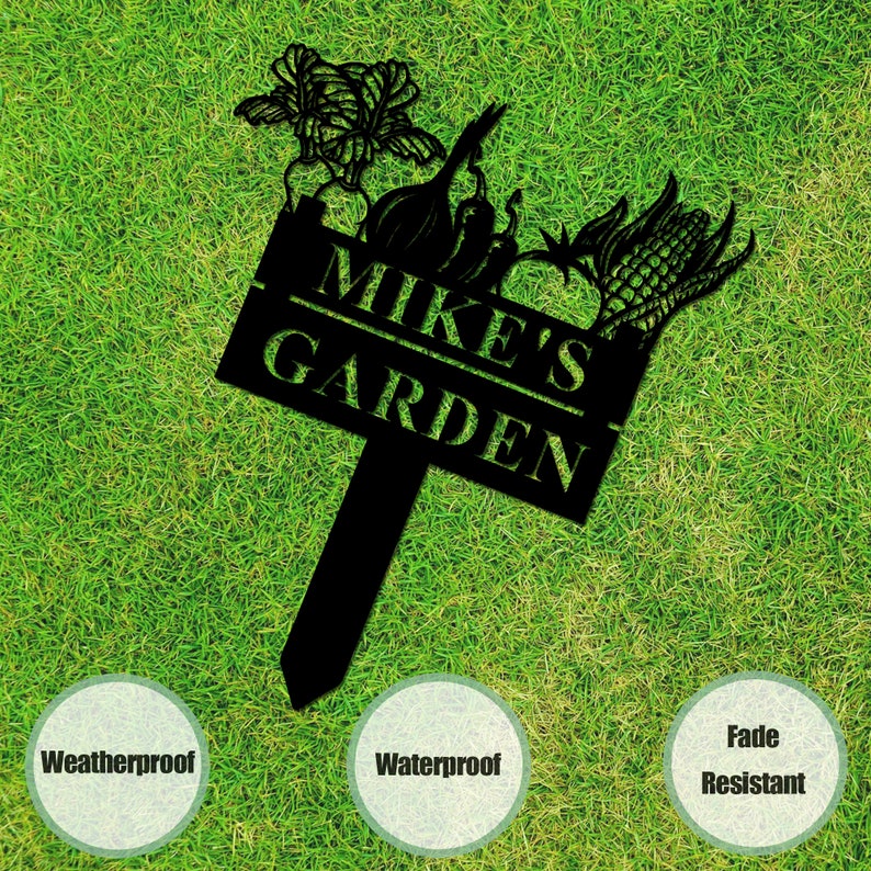 Personalized Metal Garden Sign - Vegetables Garden - HomeyGarden