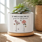 Personalized Birth Month Ceramic Plant Pot