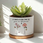 Personalized Birth Month Ceramic Plant Pot