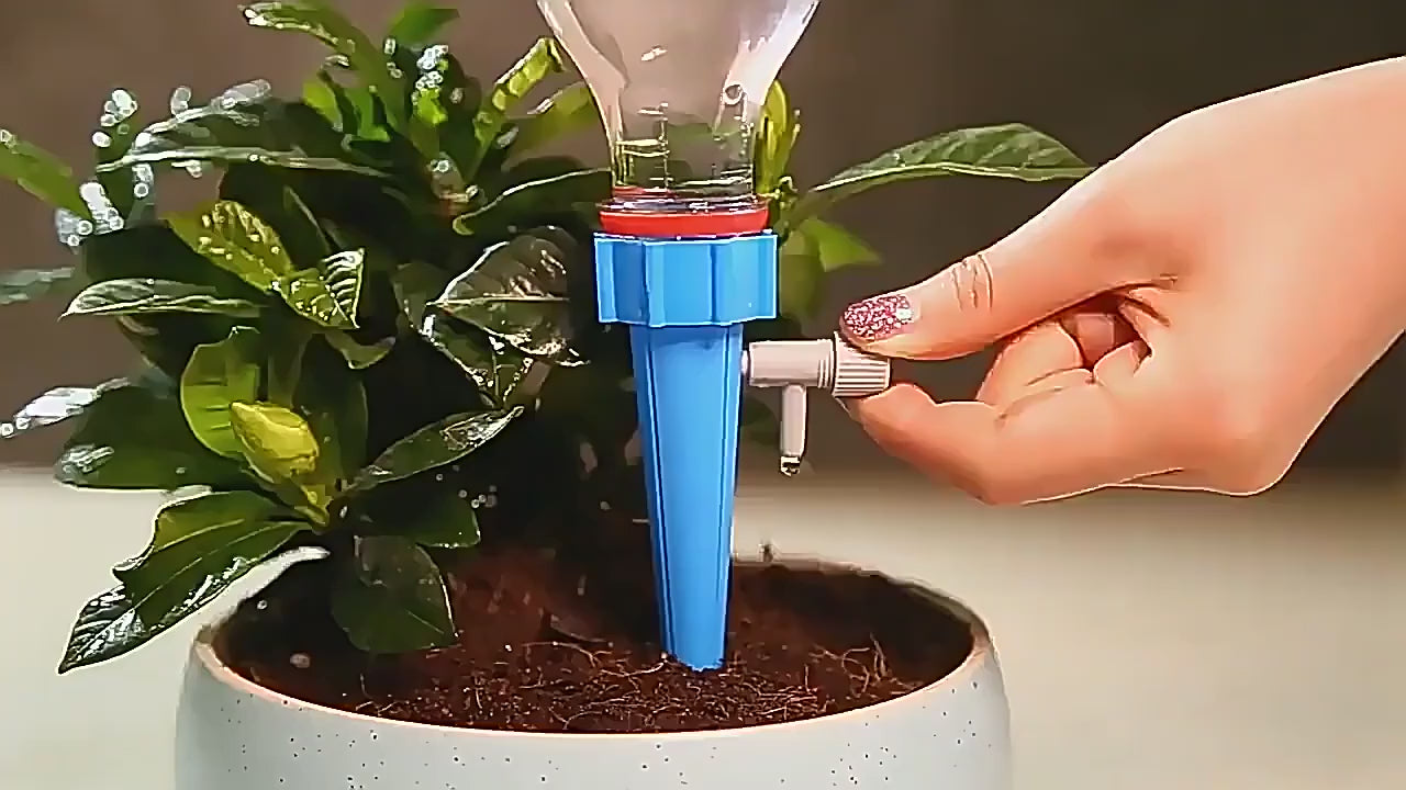 Plant Auto Watering Spike with Control Valve - HomeyGarden